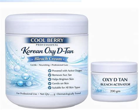 Cool Berry Professional Korean Oxy D-Tan Bleach Cream with Oxy Tan ...