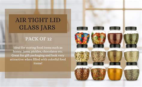 Buy Shravi kitchenware Transparent Glass Jar and Container Air Tight ...