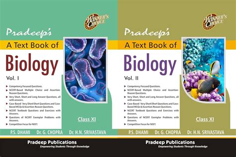 Pradeep's: A Text Book of Biology for Class 11 - Vol 1 & 2 - Combo Set ...