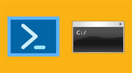 Windows PowerShell vs Command-Prompt 的图像结果