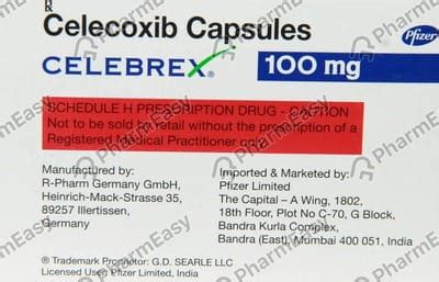 Buy Celebrex 100 MG Capsule (10) Online at Flat 15% OFF | PharmEasy