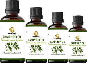 OBLONG PREMIUM QUALITY 100% ORGANIC CAMPHOR OIL PACK OF 4 BOTTLE(S) OF ...