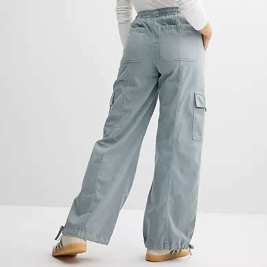 Juniors' SO® High Rise Pull-On Cargo Baggy Pants