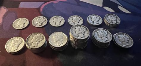I Found a whole roll of mercury dimes at work! : r/coins