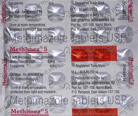 Methimez 5 MG Tablet (30): Uses, Side Effects, Price, Dosage ...