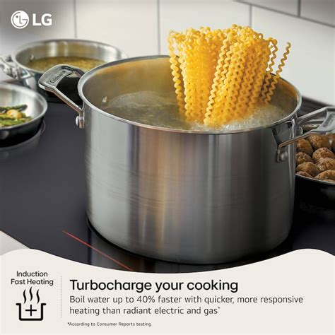 LG 30-in 5 Burners 6.3-cu ft Self-cleaning Air Fry Convection Oven ...