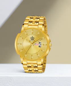 LIMESTONE Day & Date Original HMTS Gold Plated Adjustable HMTS Bracelet ...