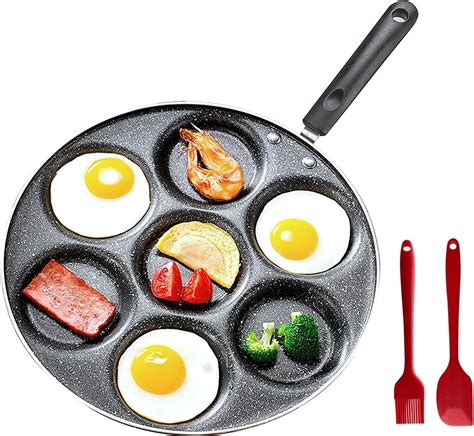 Amazon.com: YCWF 7 Cup Egg Frying Pan,Mini Pancake Maker,Aluminum Non ...