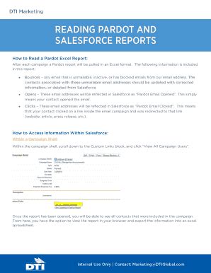 Fillable Online How to Read a Pardot Excel Report: Fax Email Print ...