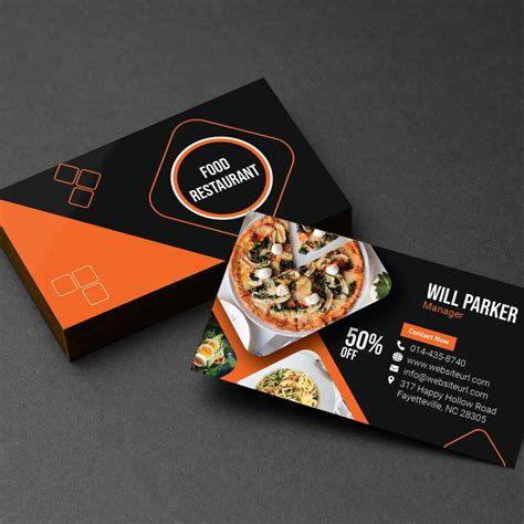 Restaurant Business Card Template 的图像结果