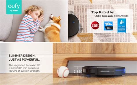 Buy Eufy Robotic Robovac 11s Vacuum Cleaner with 3-point cleaning ...