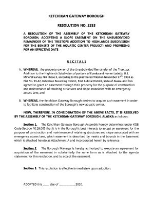 Fillable Online 206 223 197 KETCHIKAN GATEWAY BOROUGH RESOLUTION NO ...