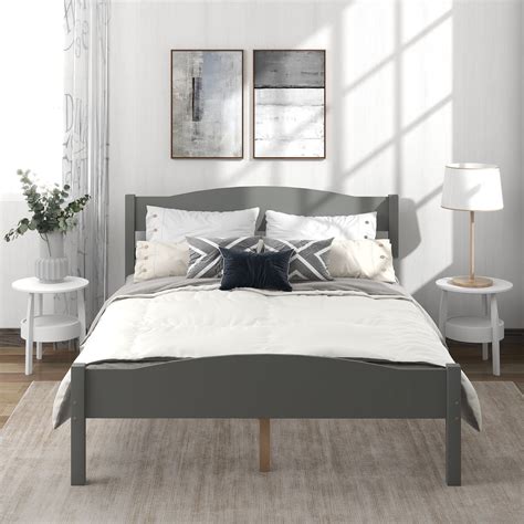 Buy uhomepro Full Platform Bed Frame with Headboard and Footboard, Wood ...