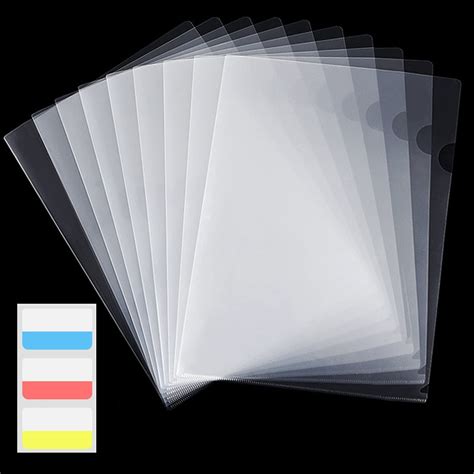 Buy 50 Pack Document Clear Plastic Folder Copy Safe Project Pocket L ...