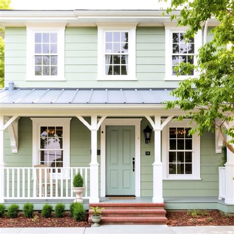 Sage Green House Colors Exterior