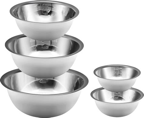 Amazon.com: Ismosm Mixing Bowls Set, Stainless Steel Mixing Bowl Set of ...