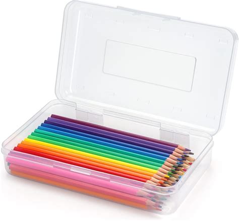 Amazon.com: Ykimok Large Capacity Clear Pencil Box, Pencil Case ...