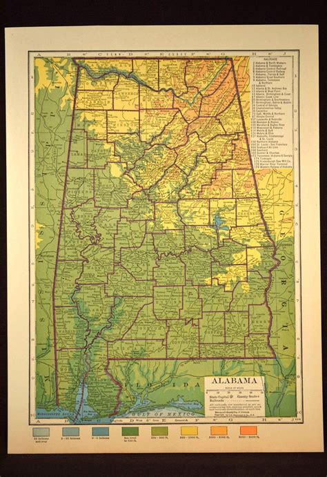 Elevation Map Of Alabama - Oconto County Plat Map