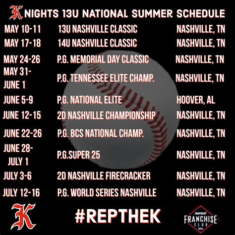 13u National 2025 Schedule-2 - Knights