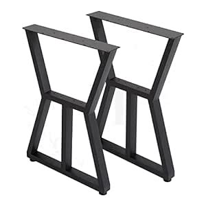 DECORILA Metal Table Legs - DIY Furniture Legs - Black Dining Table Leg ...