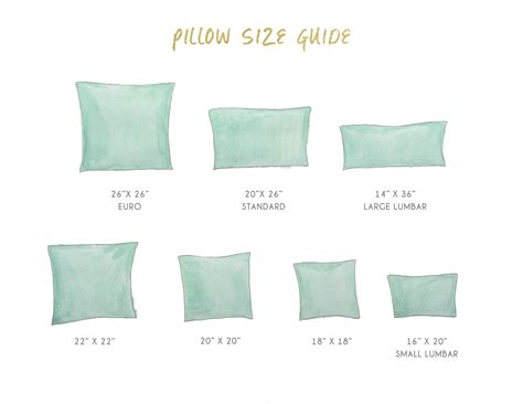 pillow sizes | Small sofa, Pillows, Pillow size guide