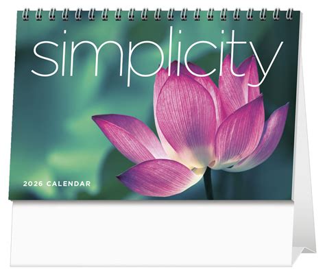 2026 Simplicity Large Desk Calendar | 7-1/2" x 6-1/2" Imprinted Tent ...