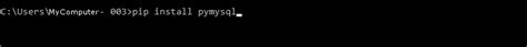 Image result for MySQL Python Pip Install Cmd