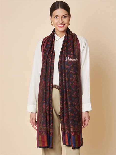 Pashtush Womens Bamboo Stole, Ethnic Design, Multicolour – Pashtush ...