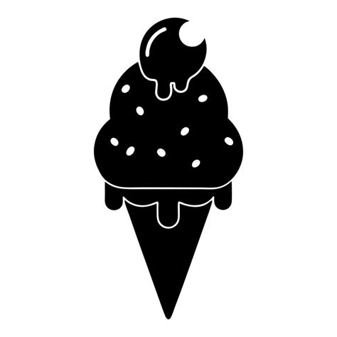 Ice cream cone silhoette | Premium AI-generated vector