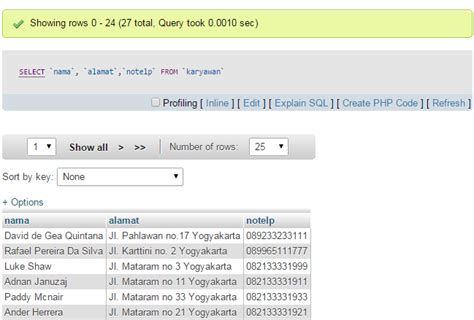 Select Database SQL 的图像结果