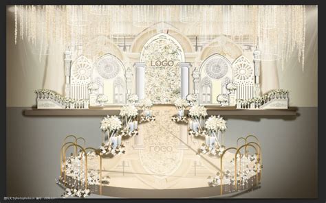 浪漫欧式婚礼现场布置效果图图片-图行天下素材网