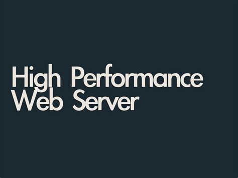 Web Server Performance 的图像结果