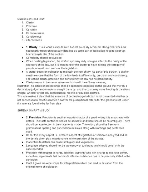 Qualities of Effective Drafting: Clarity, Precision, and Conciseness ...