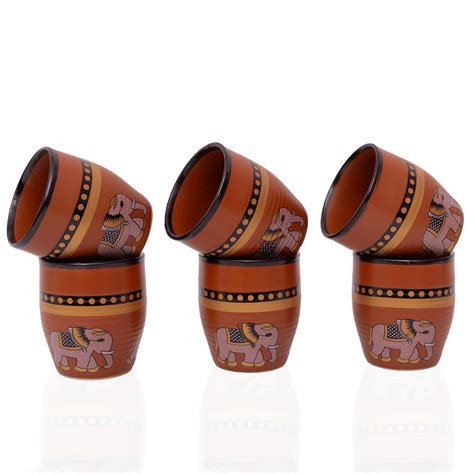 Buy THE INDIAN HOME Handmade Traditional Kulhar Kulhad Chai Tea Coffee ...