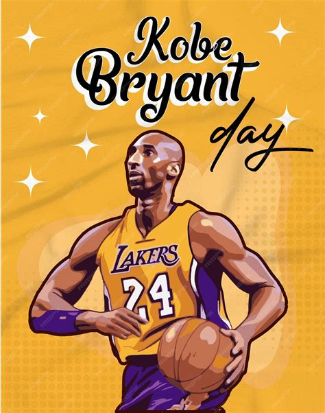 Premium Vector | Kobe bryant day poster template