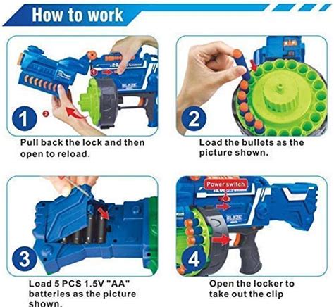 JESAVI ENTERPRISE Blaze Storm Manual Soft Bullet Shooting Gun Toy with ...