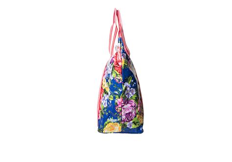 Gabriella Floral Navy Big Beach Bag - Lou Harvey