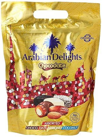 Arabian Delights Chocolate Assorments Of Milk, Dark, White, & Coconut ...