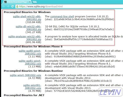 Image result for SQLite Windows 1.0