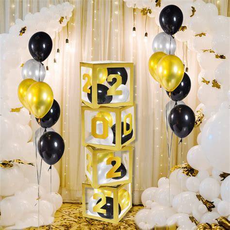 Buy 2022 Graduation Boxes Party Decorations – 4 pcs Transparent Décor ...