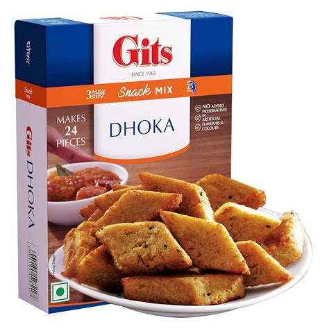 Gits Instant Dhoka Snack Mix, Makes 24 Pieces, Pure Veg, Indian Snack ...