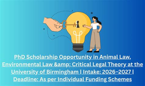 PhD Scholarship Opportunity in Animal Law, Environmental Law & Critical ...