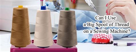 Image result for How to Use Large Thread Spool On Machine