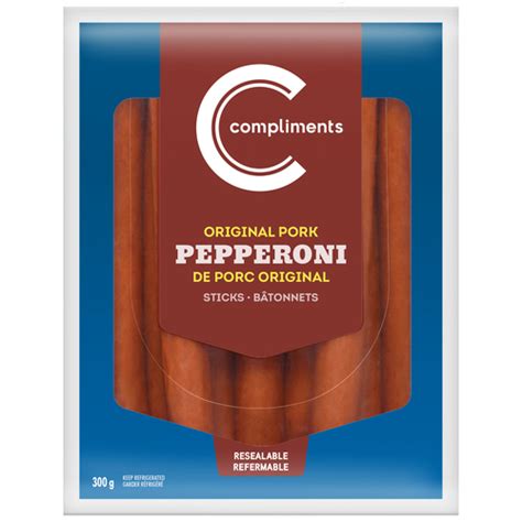 Buy Compliments Pepperoni Sticks Original Pork 300 g | FreshCo