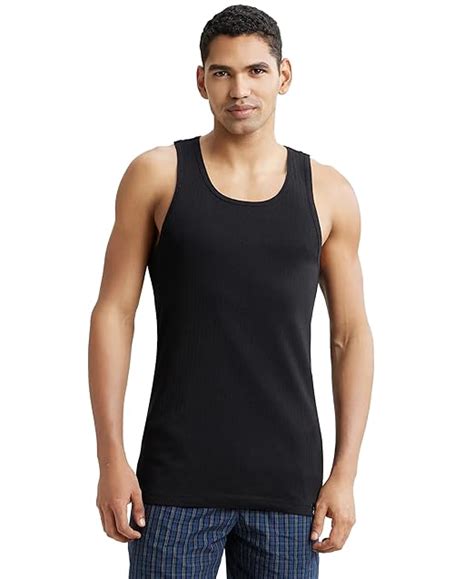 Buy Jockey Men's Cotton Regular Fit Vest (9922-0105-Black Black S) at ...