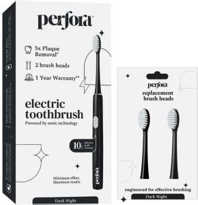 Perfora Electric Toothbrush with 4 Brush Heads - Battery Powered ...