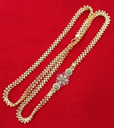 PBM CREATIONS Gold Plated Covering Mop/Mugappu/Mogappu Saradu Chain /1 ...