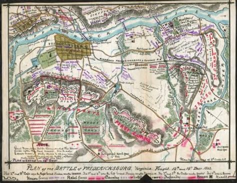 Buy 1862 Plan of the Battle of Fredericksburg, Virginia. shows the area ...