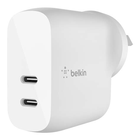 Dual USB-C Power Delivery 3.0 Wall Charger 40W | Belkin | Belkin: AU