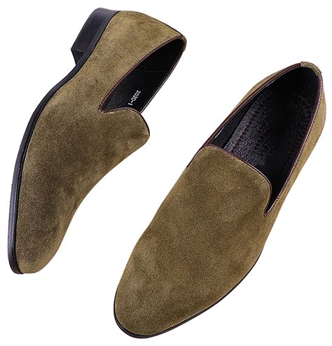 Men's Suede Dress Penny Loafers - Santimon